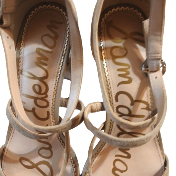 Sam Edelman Stacie Block Heel Suede Sandals size 6 - Picture 3 of 11